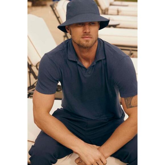 Velvet by Graham & Spencer Mens Beck Short Sleeve Polo Shirt in Caspian XL - Picture 2 of 4